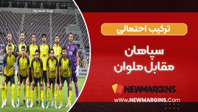 ترکیب احتمالی سپاهان مقابل ملوان