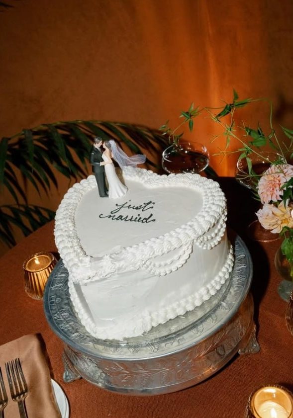 تصویر کیک عروسی سلنا گوکز و همسرش