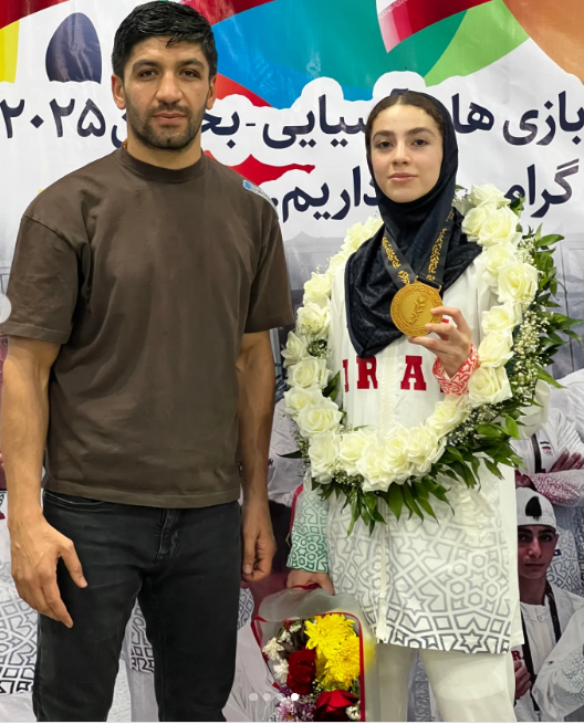عکس روژان بهنامی مدال طلای