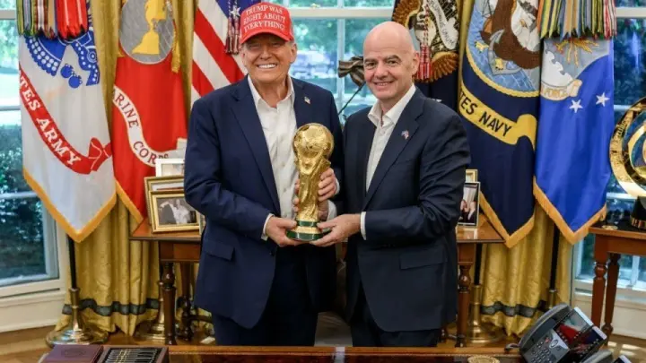 ترامپ در مراسم هیجان‌انگیز جام جهانی